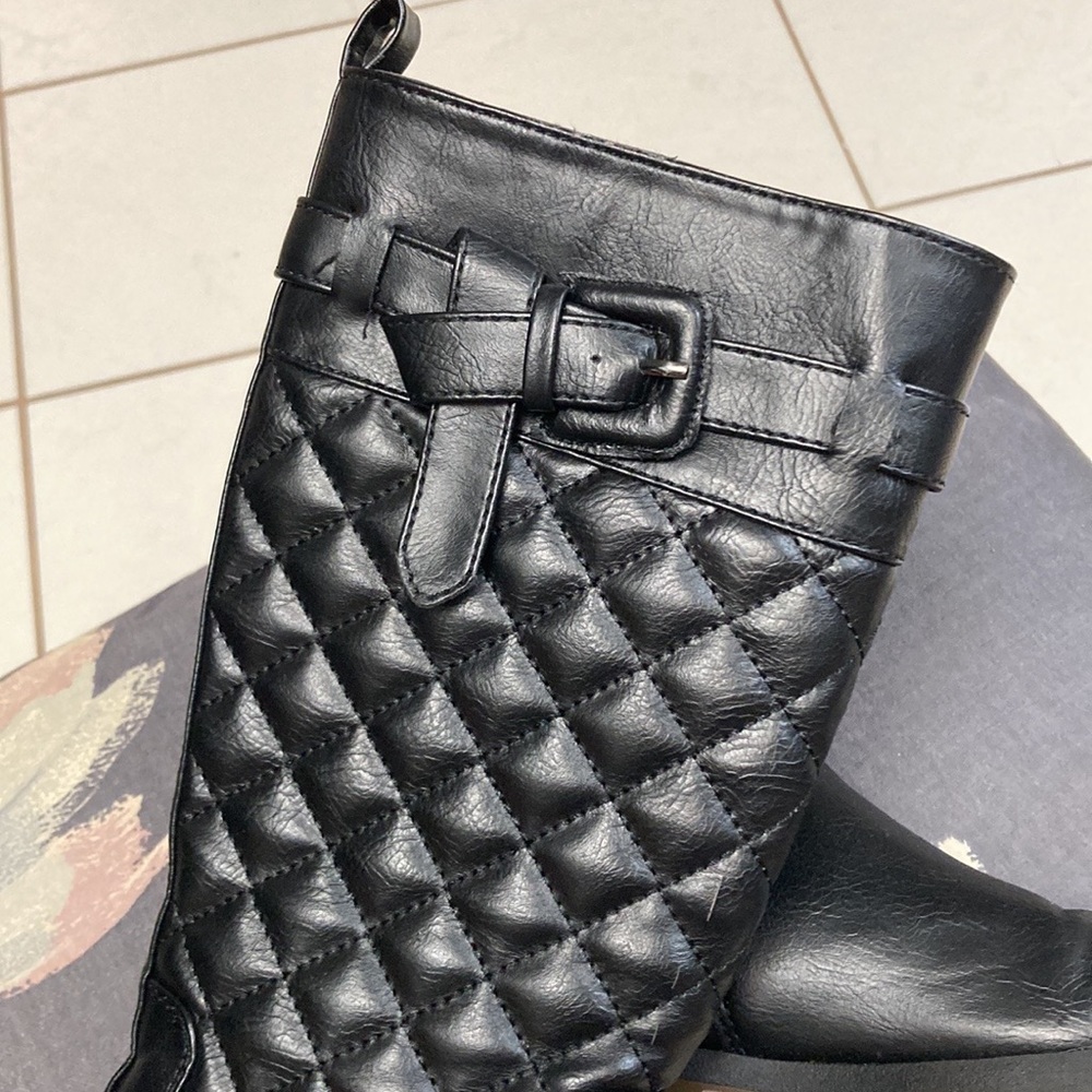 Girls Black Boots sz.2 - Picture 3 of 4